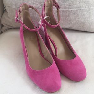 GAP Ankle-strap pink suede Pumps 8M
